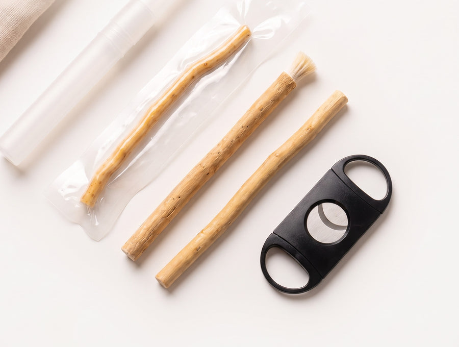 Brushroot Starter Kit: miswak sticks, travel case and tip cutter